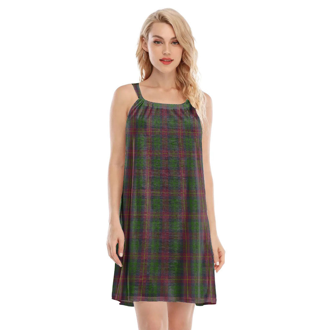 Cairns Tartan Plaid O-neck Cami Dress