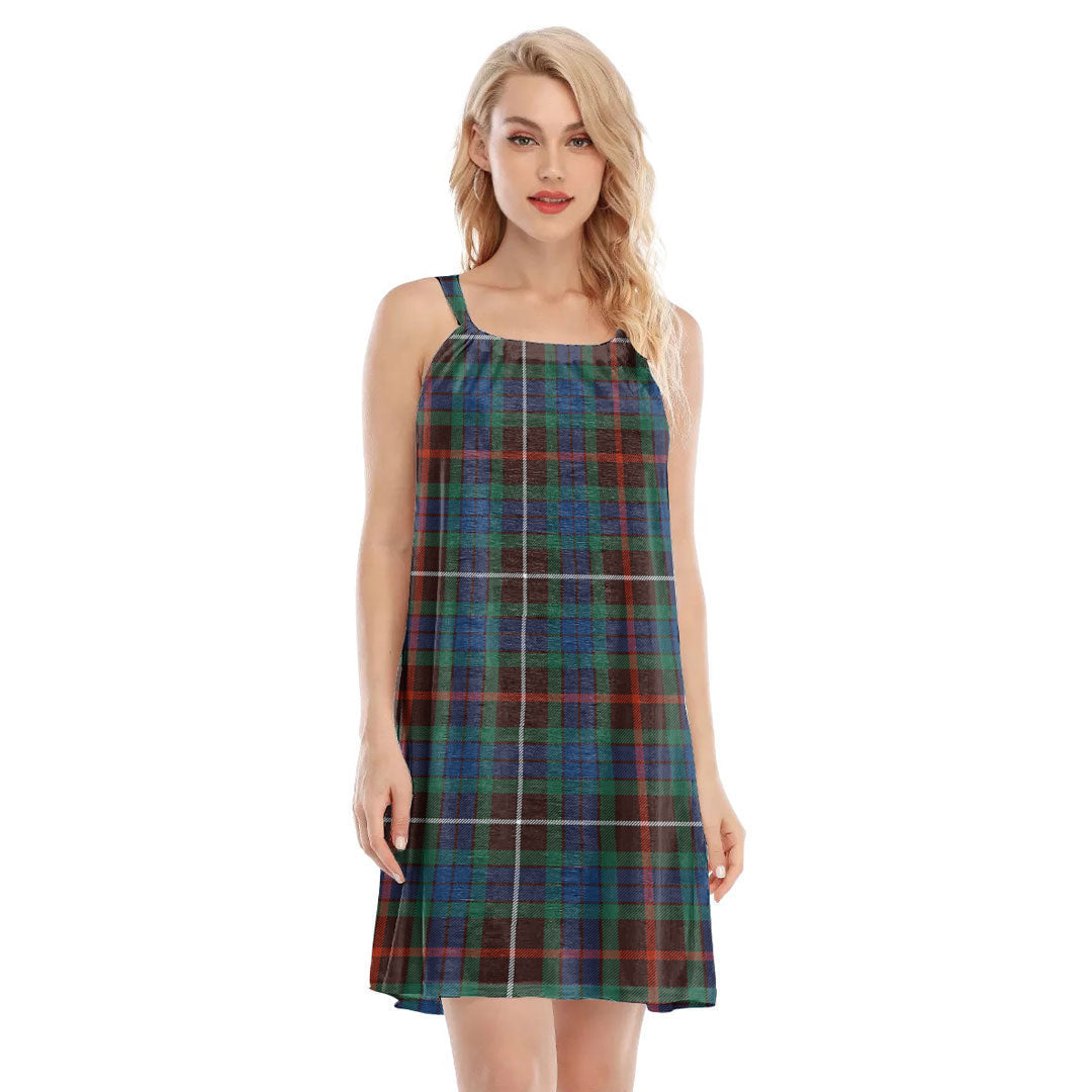 Fraser Hunting Ancient Tartan Plaid O-neck Cami Dress