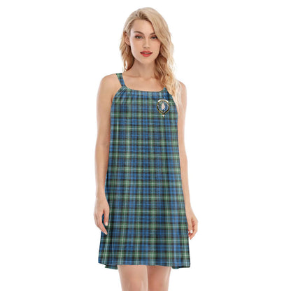 Lamont Ancient Tartan Crest O-neck Cami Dress