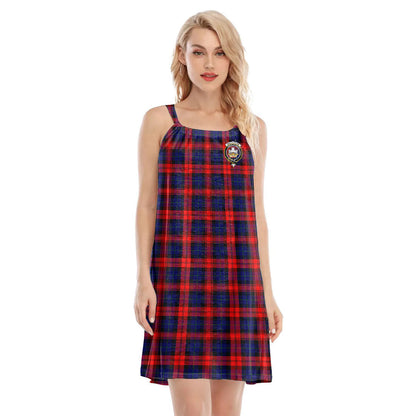 MacLachlan Modern Tartan Crest O-neck Cami Dress