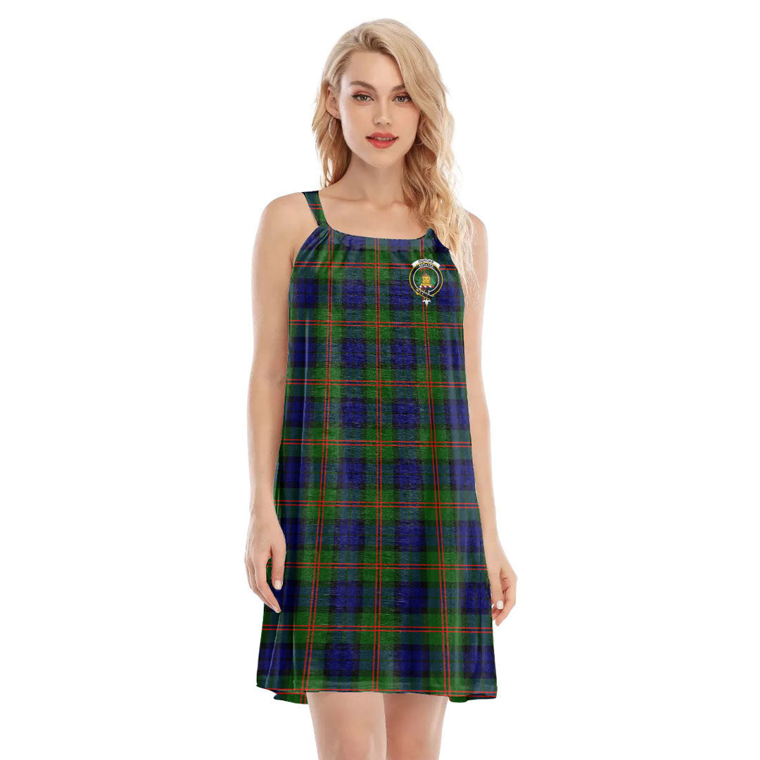 Dundas Modern 02 Tartan Crest O-neck Cami Dress