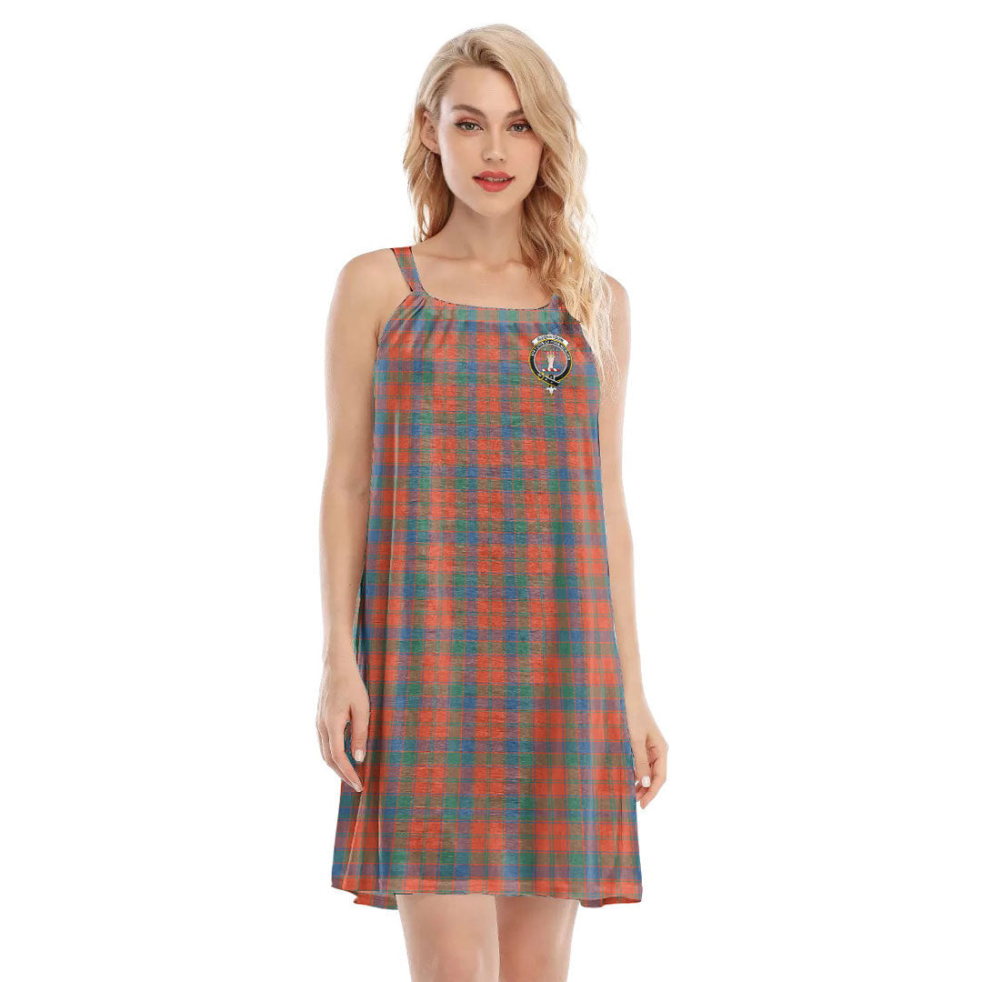 Robertson Ancient Tartan Crest O-neck Cami Dress