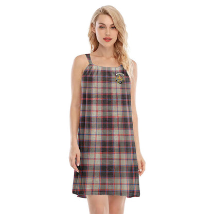 MacPherson Hunting Ancient Tartan Crest O-neck Cami Dress