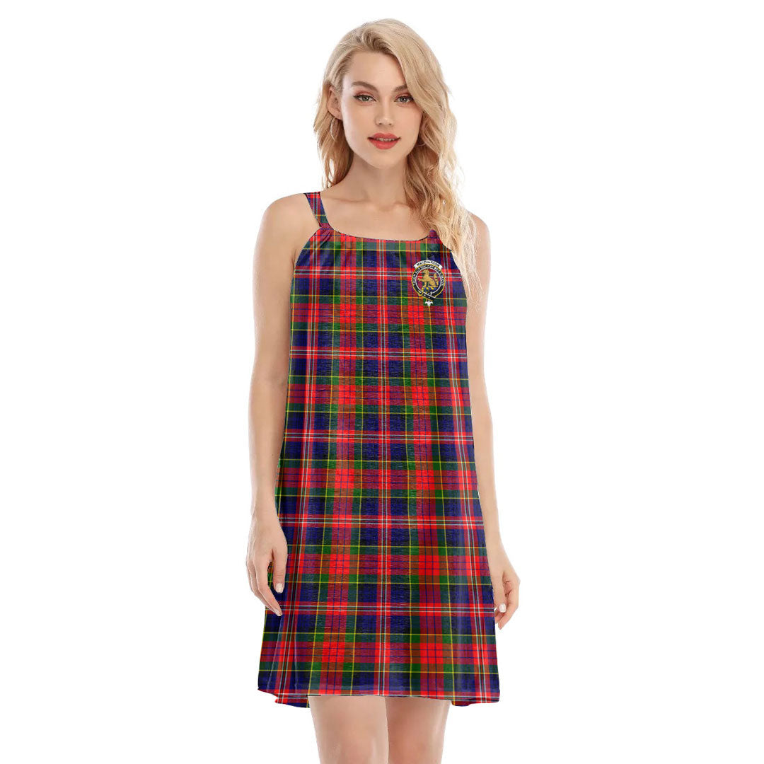 MacPherson Modern Tartan Crest O-neck Cami Dress