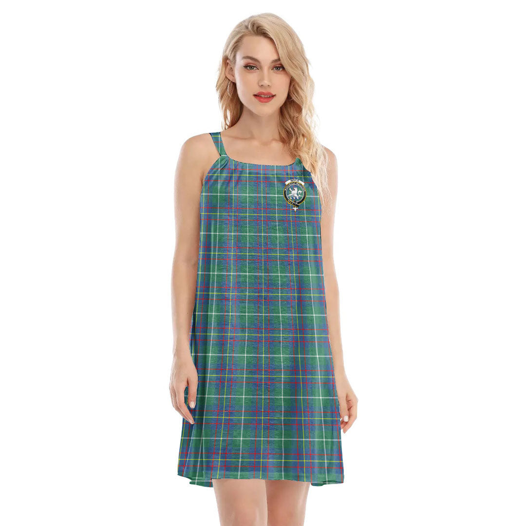 Inglis Ancient Tartan Crest O-neck Cami Dress