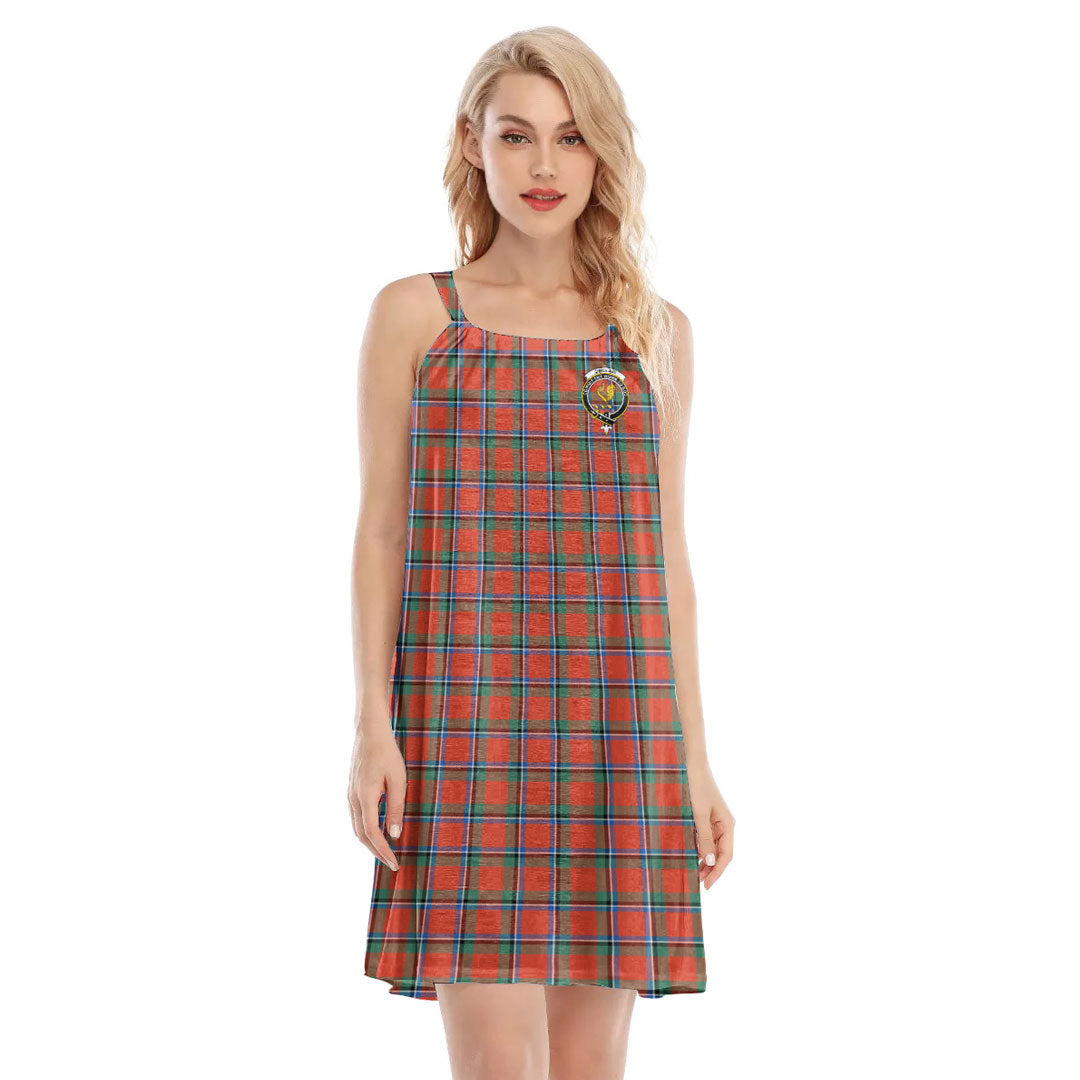 Sinclair Ancient Tartan Crest O-neck Cami Dress