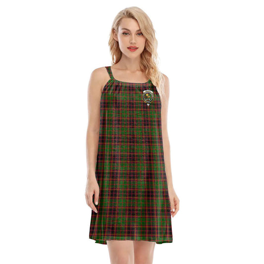 Buchan Modern Tartan Crest O-neck Cami Dress