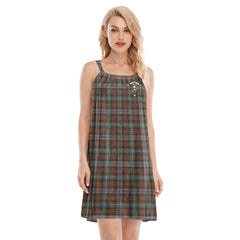 Murray of Atholl Weathered Tartan Crest O-neck Cami Dress