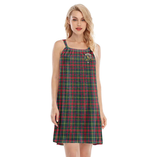 MacKintosh Hunting Modern Tartan Crest O-neck Cami Dress