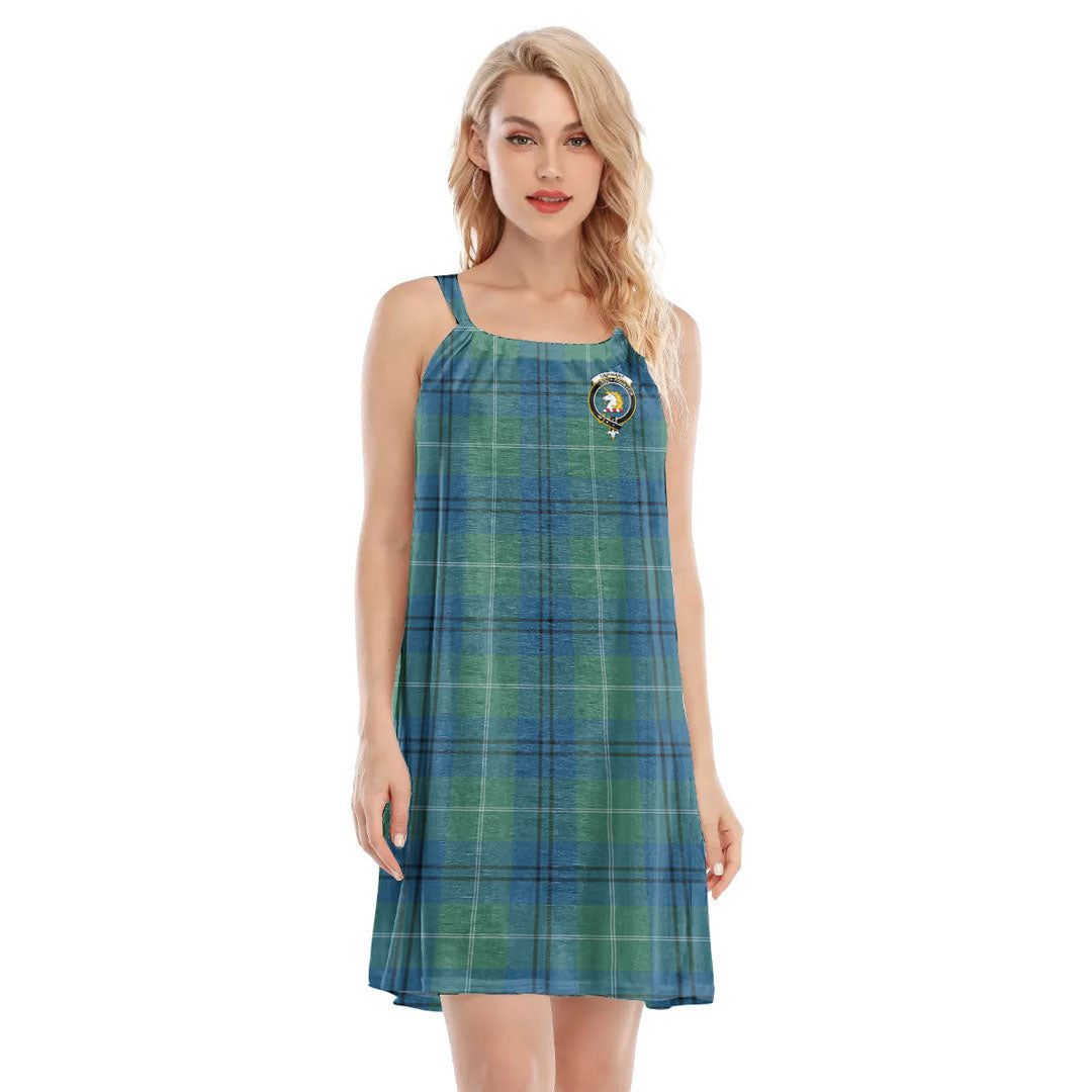 Oliphant Ancient Tartan Crest O-neck Cami Dress