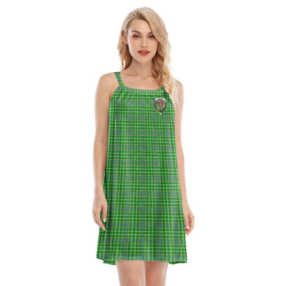 Currie Tartan Crest O-neck Cami Dress