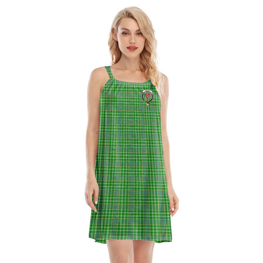 Currie Tartan Crest O-neck Cami Dress