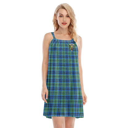 Falconer Tartan Crest O-neck Cami Dress