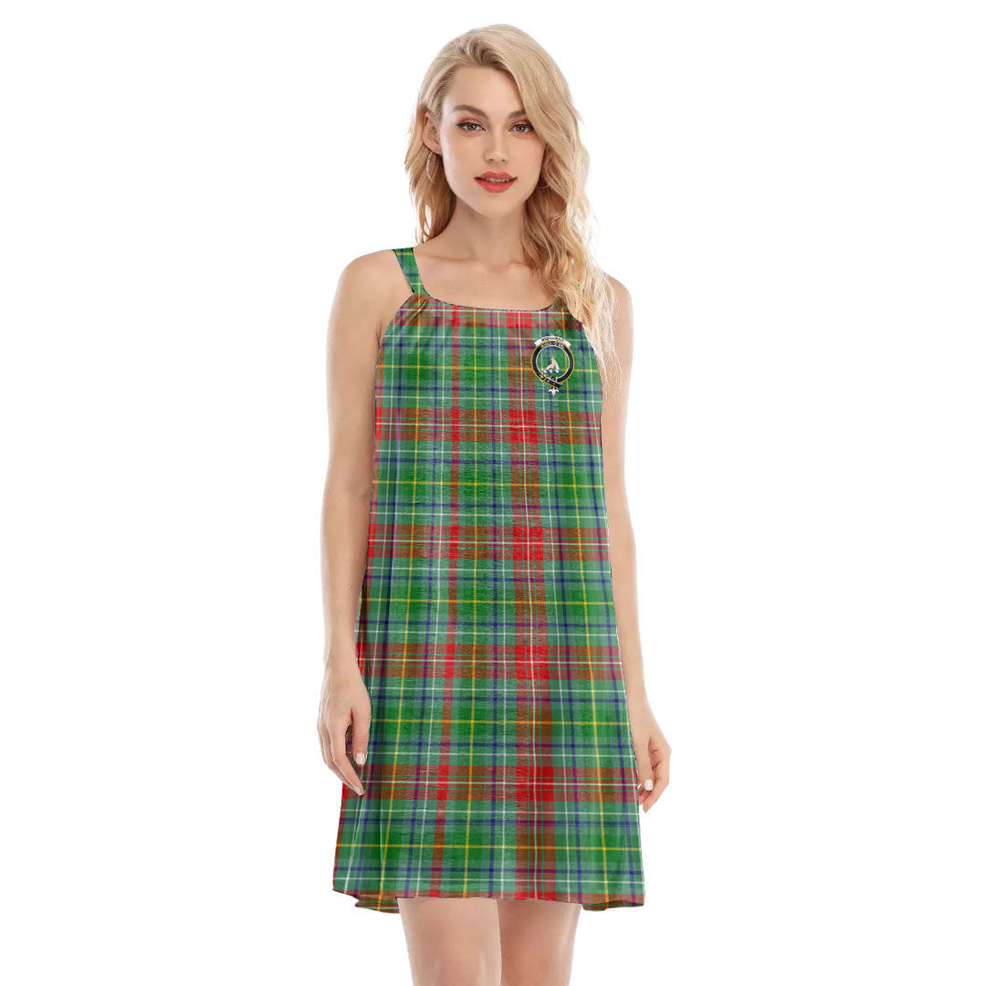 Muirhead Tartan Crest O-neck Cami Dress