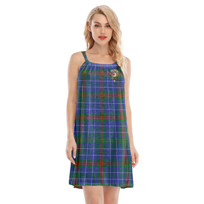 Edmonstone Tartan Crest O-neck Cami Dress