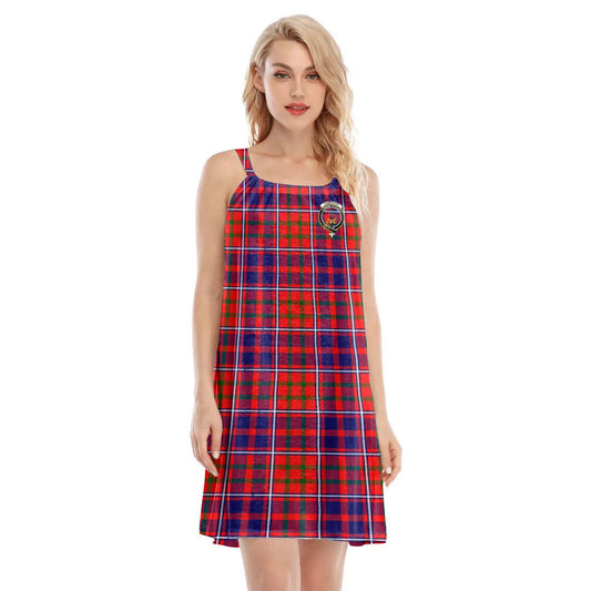 Cameron of Lochiel Modern Tartan Crest O-neck Cami Dress