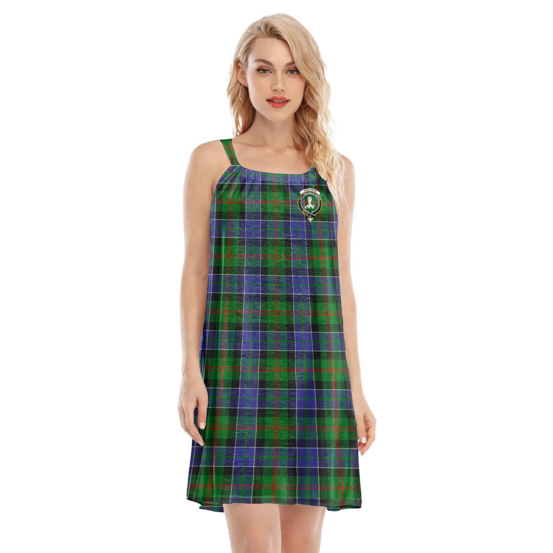 Paterson Tartan Crest O-neck Cami Dress