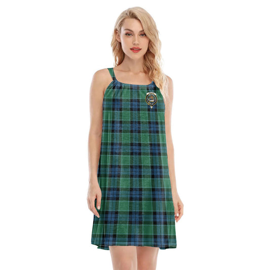 Graham of Menteith Ancient Tartan Crest O-neck Cami Dress