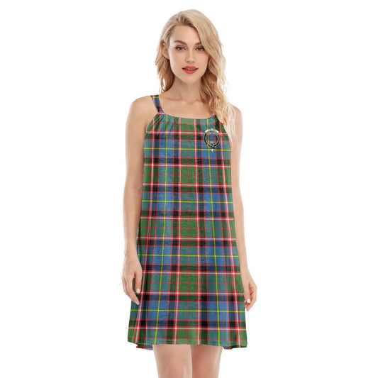 Stirling Bannockburn District Tartan Crest O-neck Cami Dress