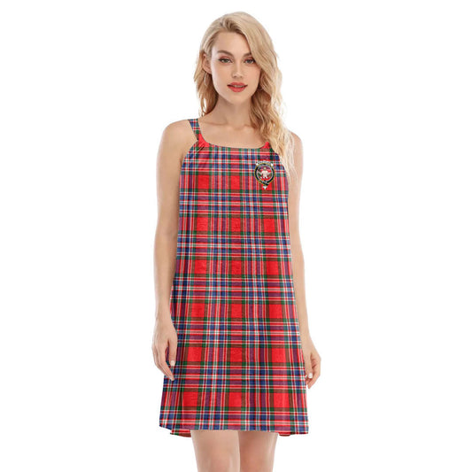 MacFarlane Modern Tartan Crest O-neck Cami Dress