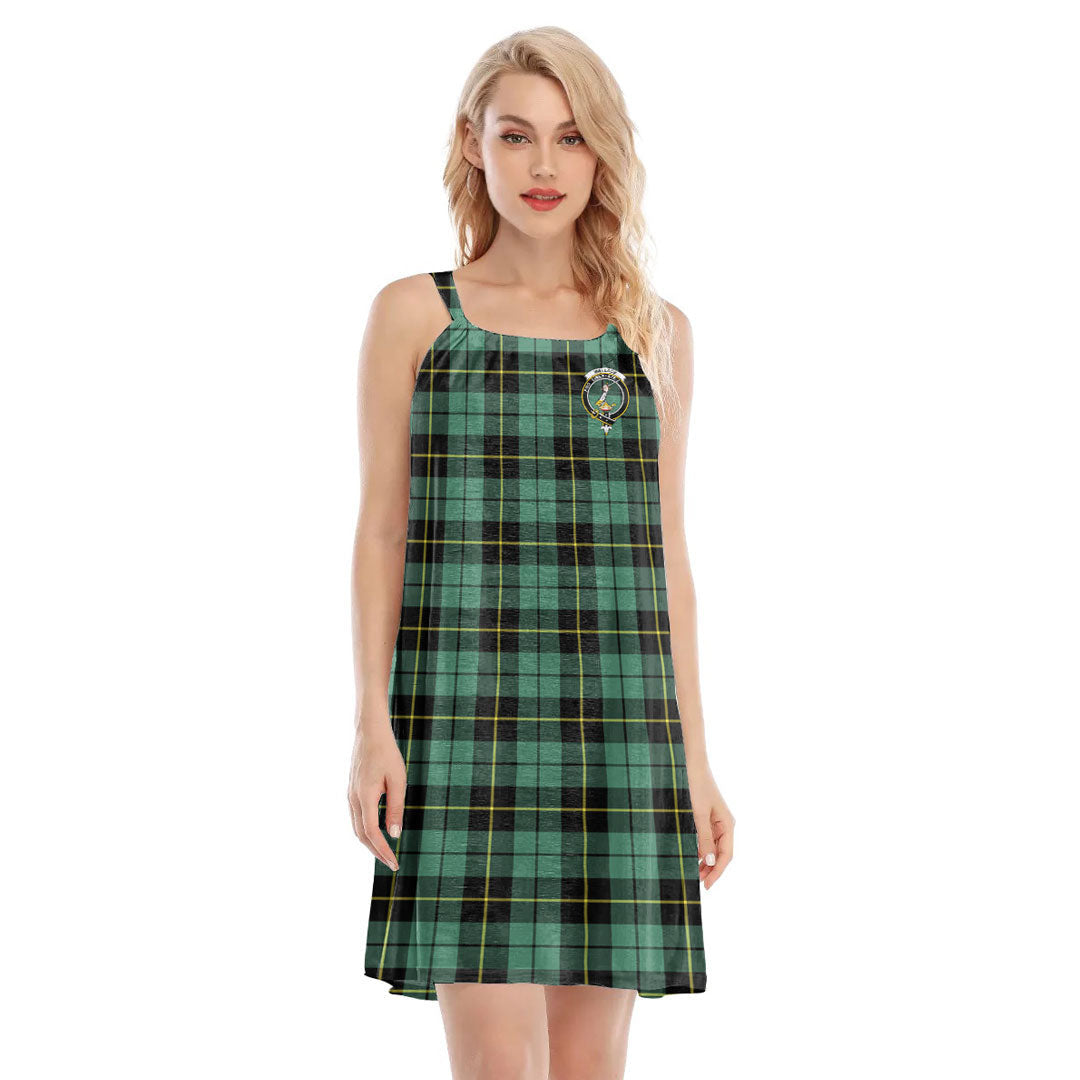 Wallace Hunting Ancient Tartan Crest O-neck Cami Dress