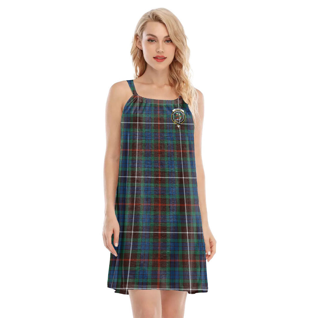 Fraser Hunting Ancient Tartan Crest O-neck Cami Dress