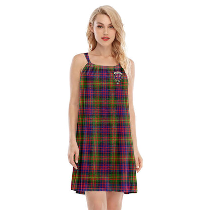 Carnegie Modern Tartan Crest O-neck Cami Dress