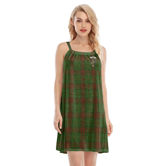 Maxwell Hunting Tartan Crest O-neck Cami Dress