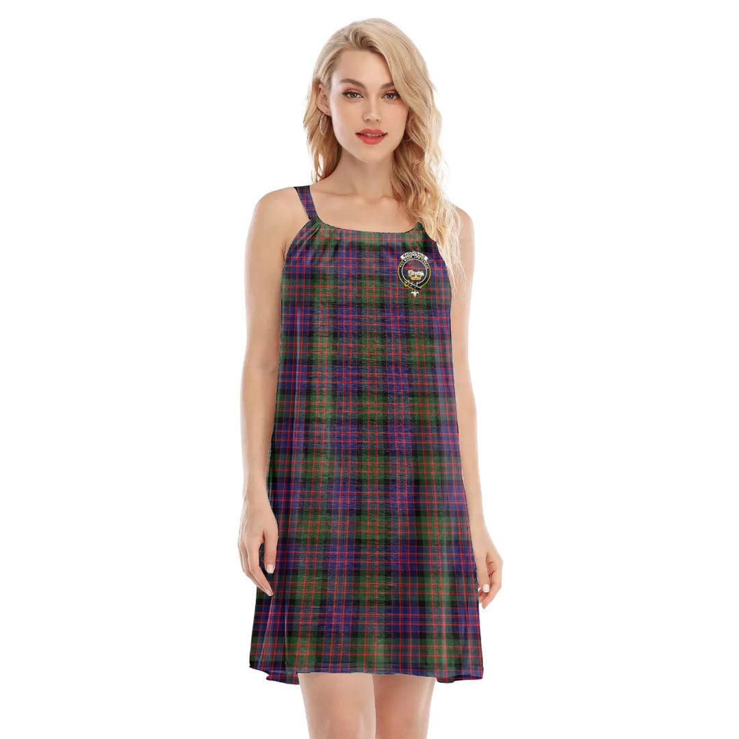 MacDonald Modern Tartan Crest O-neck Cami Dress