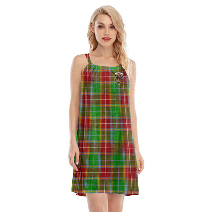 Baxter Modern Tartan Crest O-neck Cami Dress