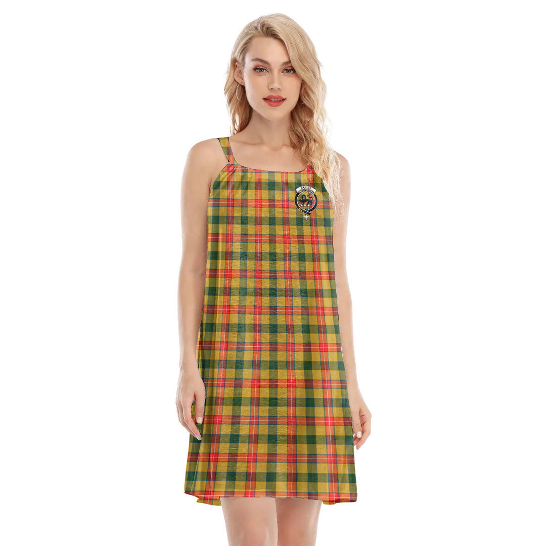 Baxter Tartan Crest O-neck Cami Dress