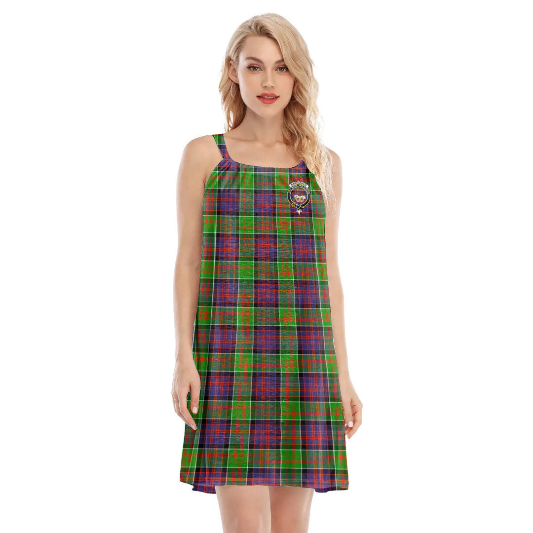 MacDonald of Clanranald Tartan Crest O-neck Cami Dress