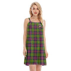 MacDonald of Clanranald Tartan Crest O-neck Cami Dress