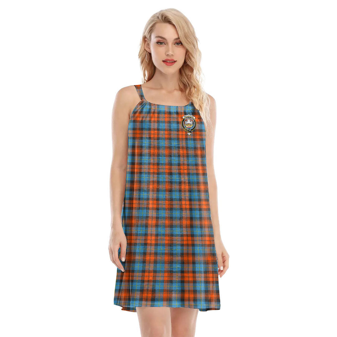 MacLachlan Ancient Tartan Crest O-neck Cami Dress