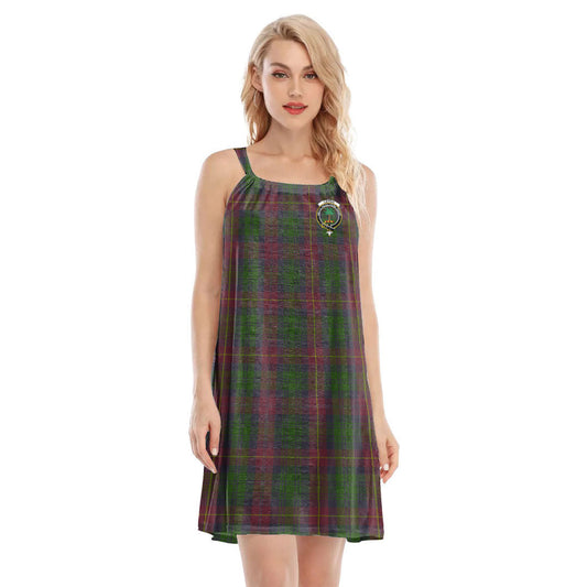 Cairns Tartan Crest O-neck Cami Dress