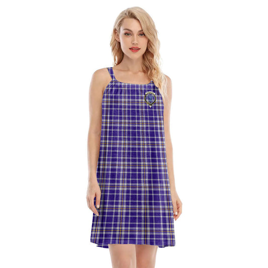 Ochterlony Tartan Crest O-neck Cami Dress