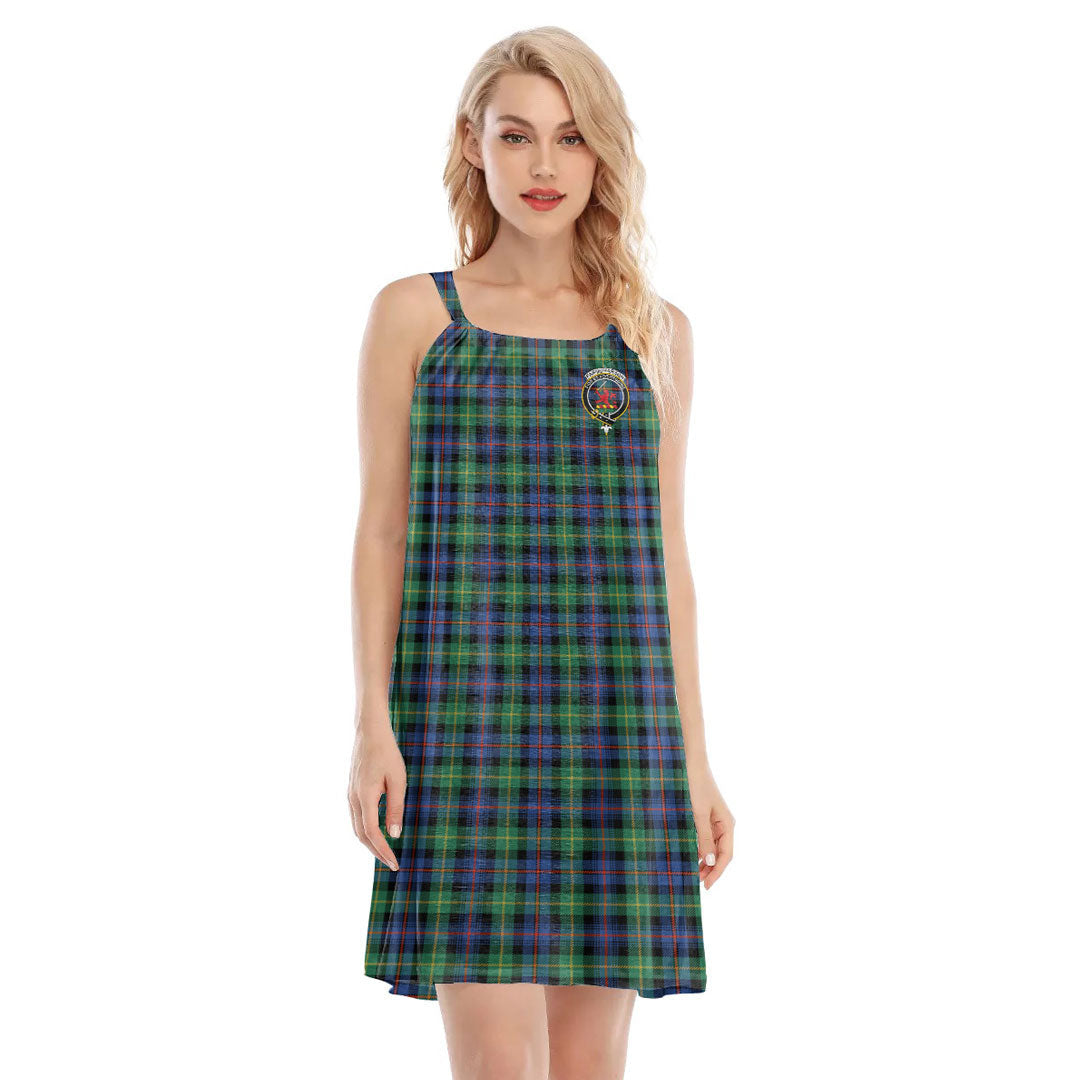 Farquharson Ancient Tartan Crest O-neck Cami Dress