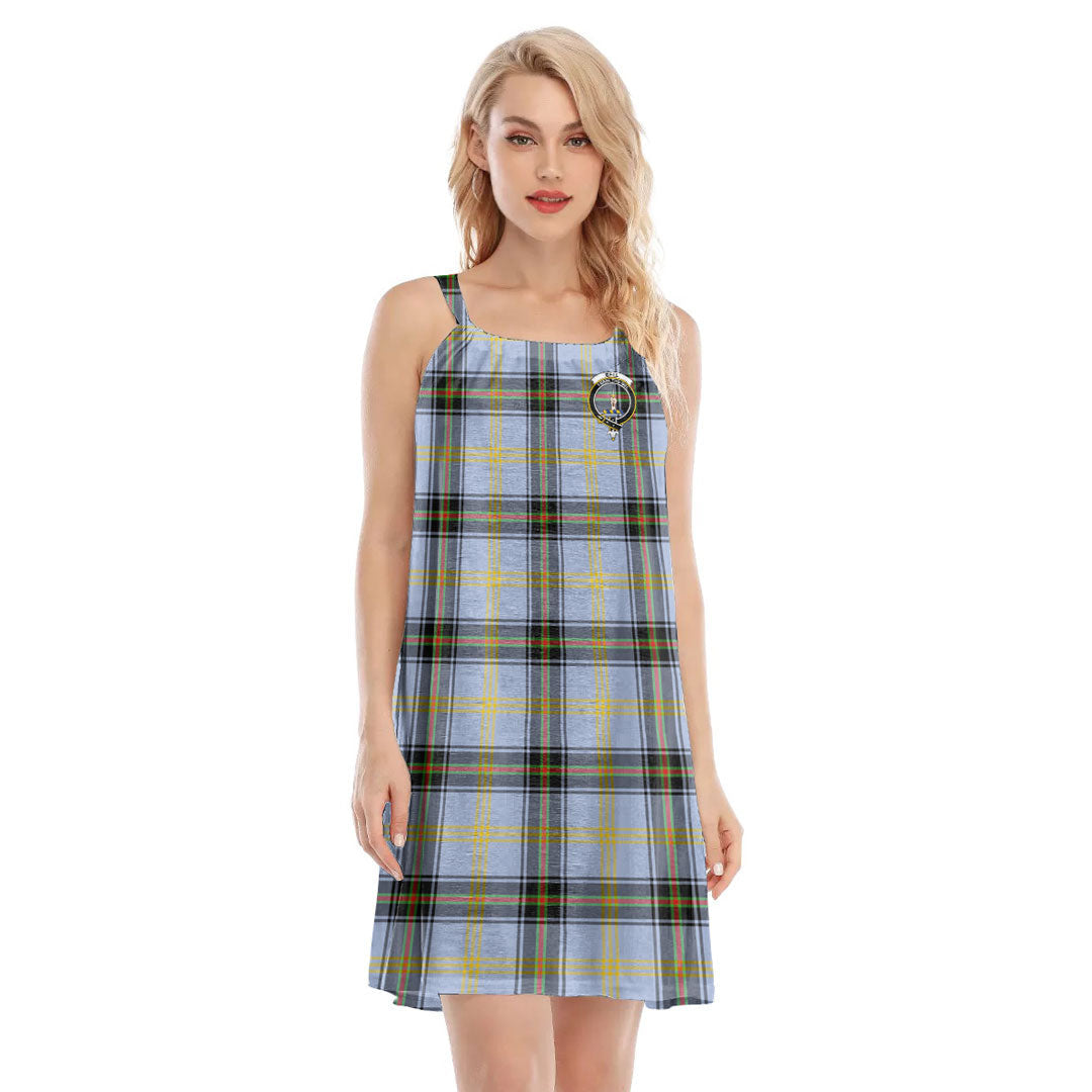 Bell of the Borders Tartan Crest O-neck Cami Dress