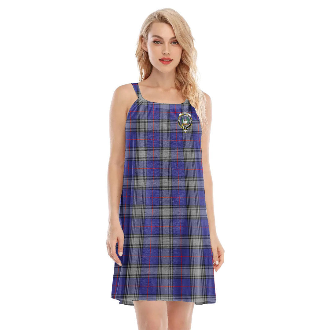 Kinnaird Tartan Crest O-neck Cami Dress