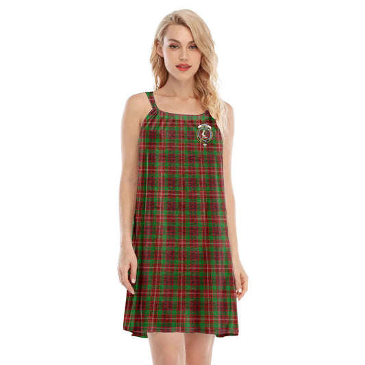 Ainslie Tartan Crest O-neck Cami Dress