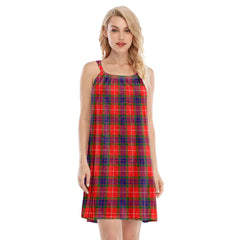 Fraser Modern Tartan Plaid O-neck Cami Dress