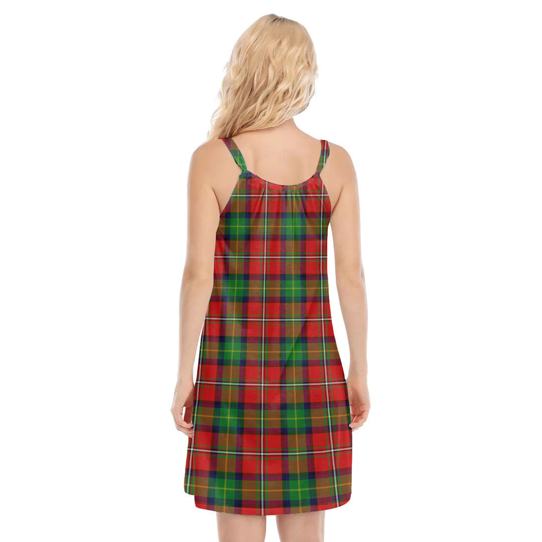 Boyd Modern Tartan Plaid O-neck Cami Dress