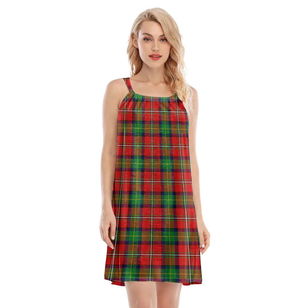 Boyd Modern Tartan Plaid O-neck Cami Dress