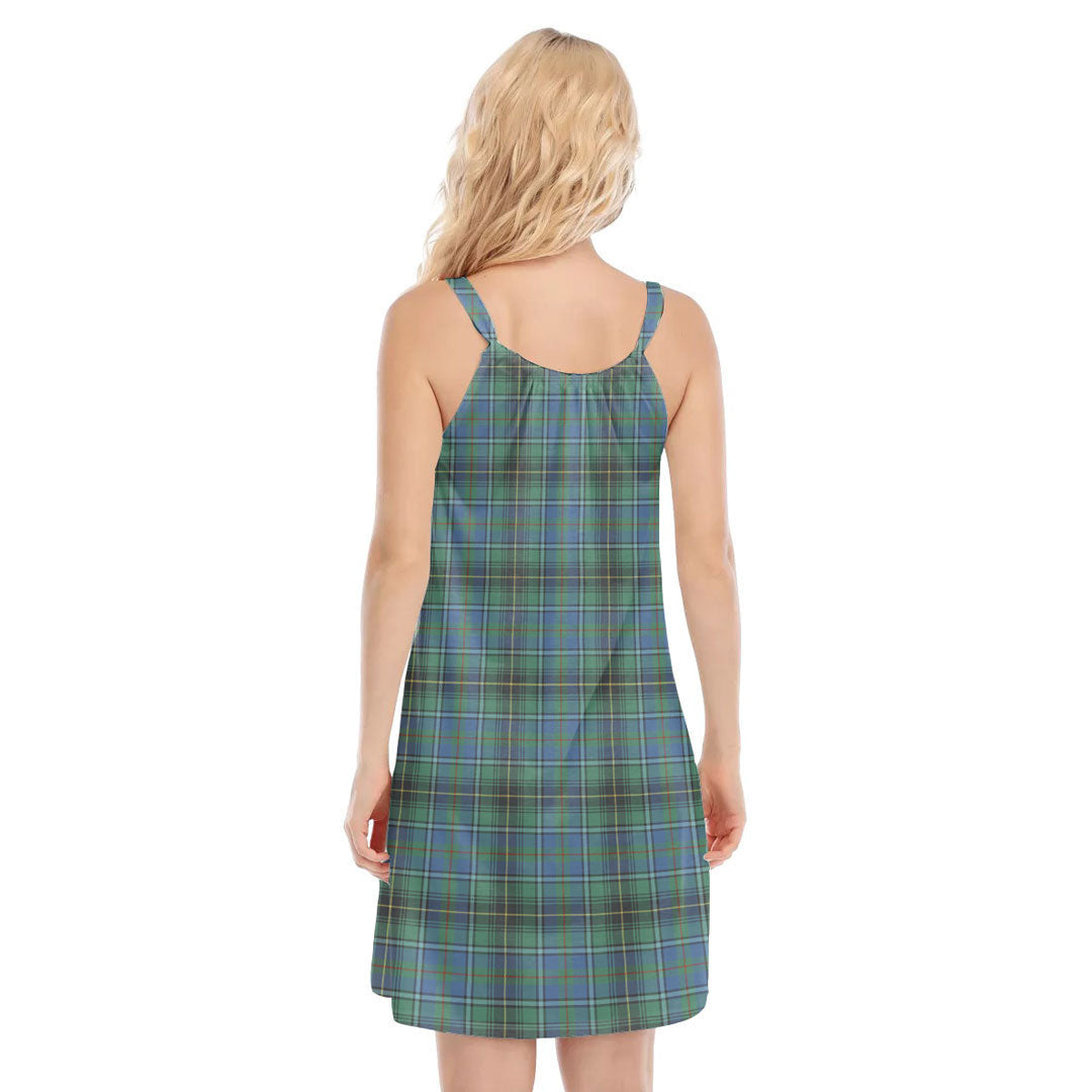 MacInnes Ancient Tartan Plaid O-neck Cami Dress