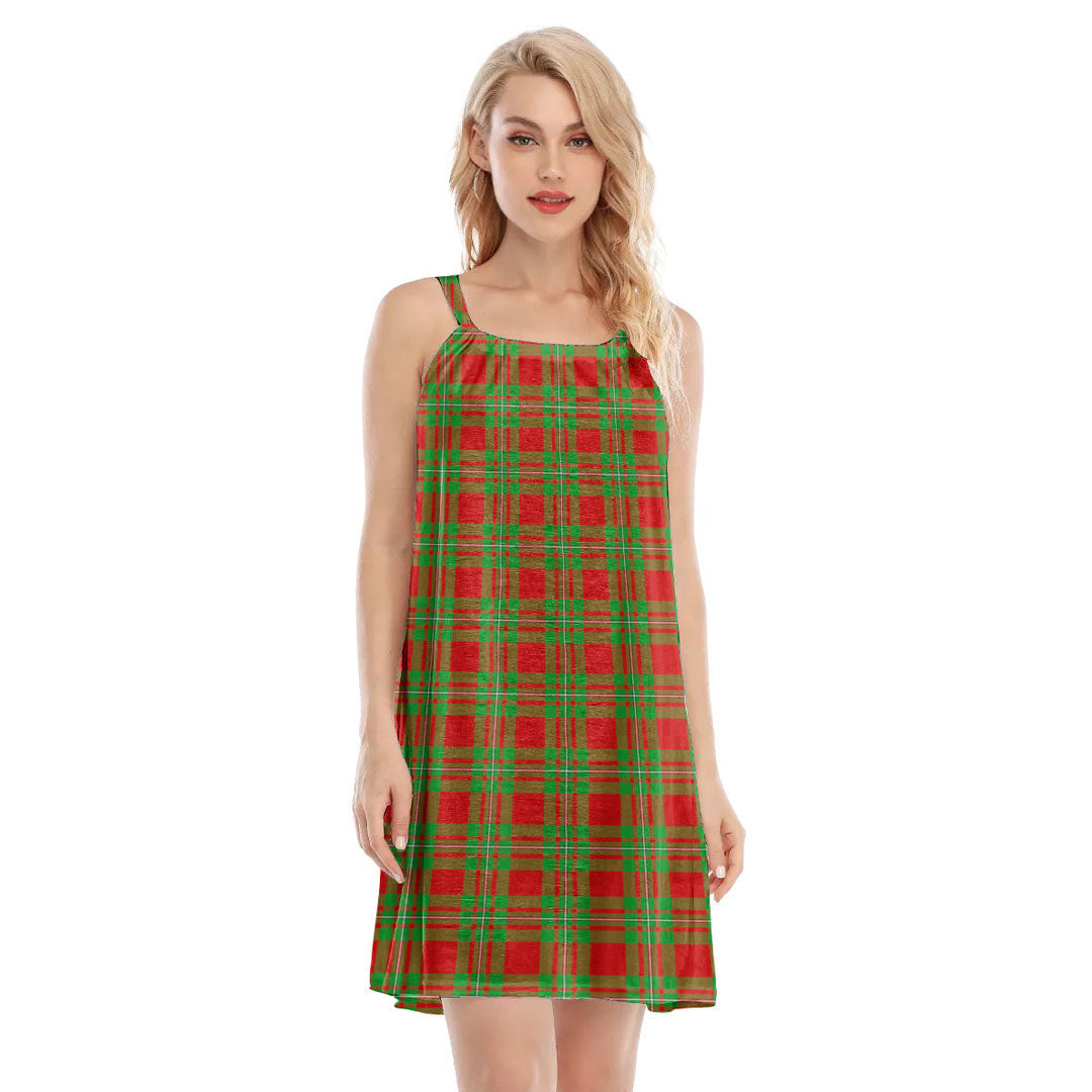 MacGregor Modern Tartan Plaid O-neck Cami Dress