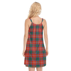 Chisholm Ancient Tartan Plaid O-neck Cami Dress