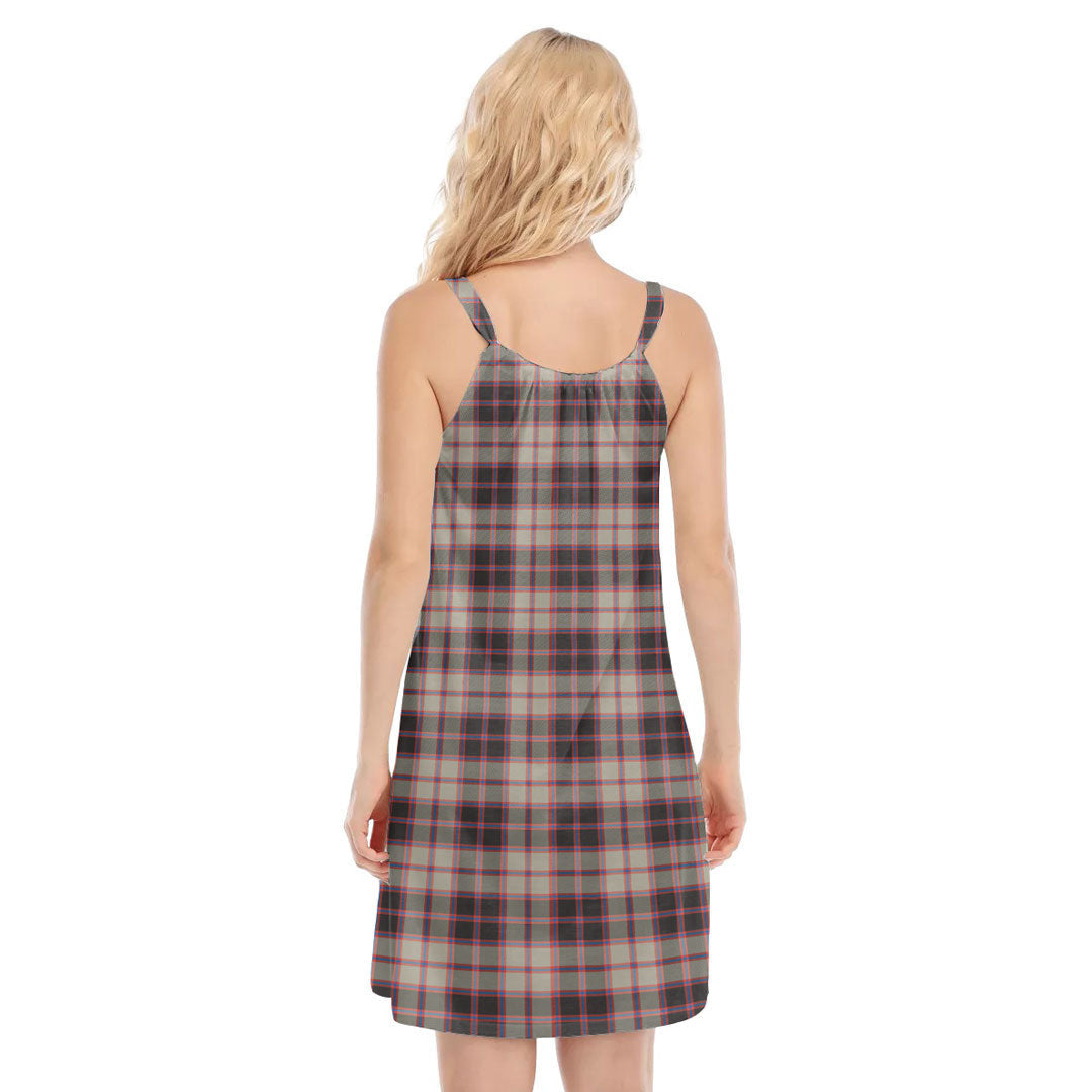 MacPherson Hunting Ancient Tartan Plaid O-neck Cami Dress