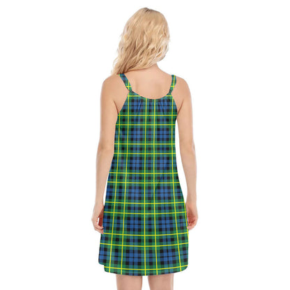 Campbell of Breadalbane Ancient Tartan Plaid O-neck Cami Dress