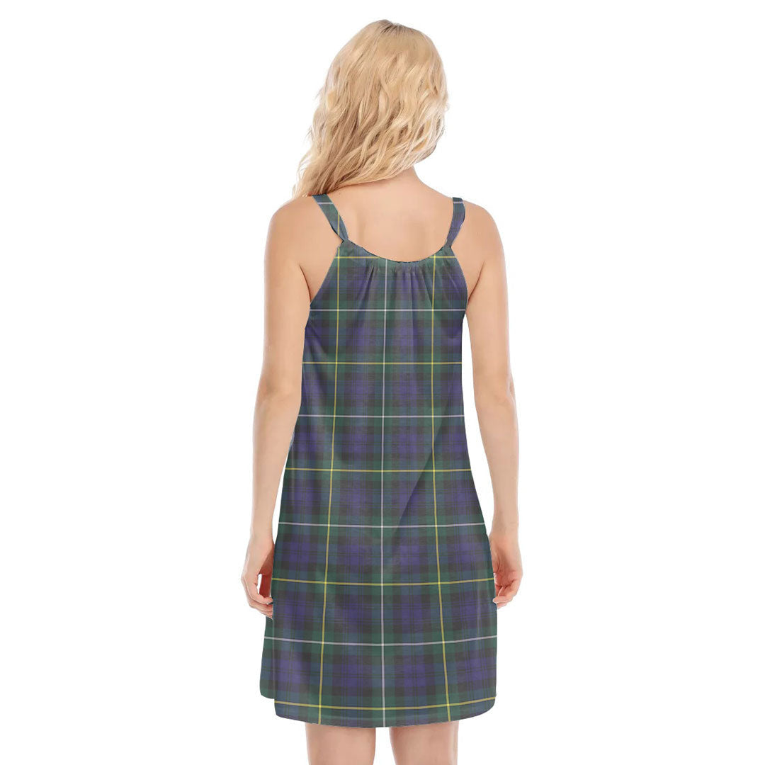 Campbell Argyll Modern Tartan Plaid O-neck Cami Dress