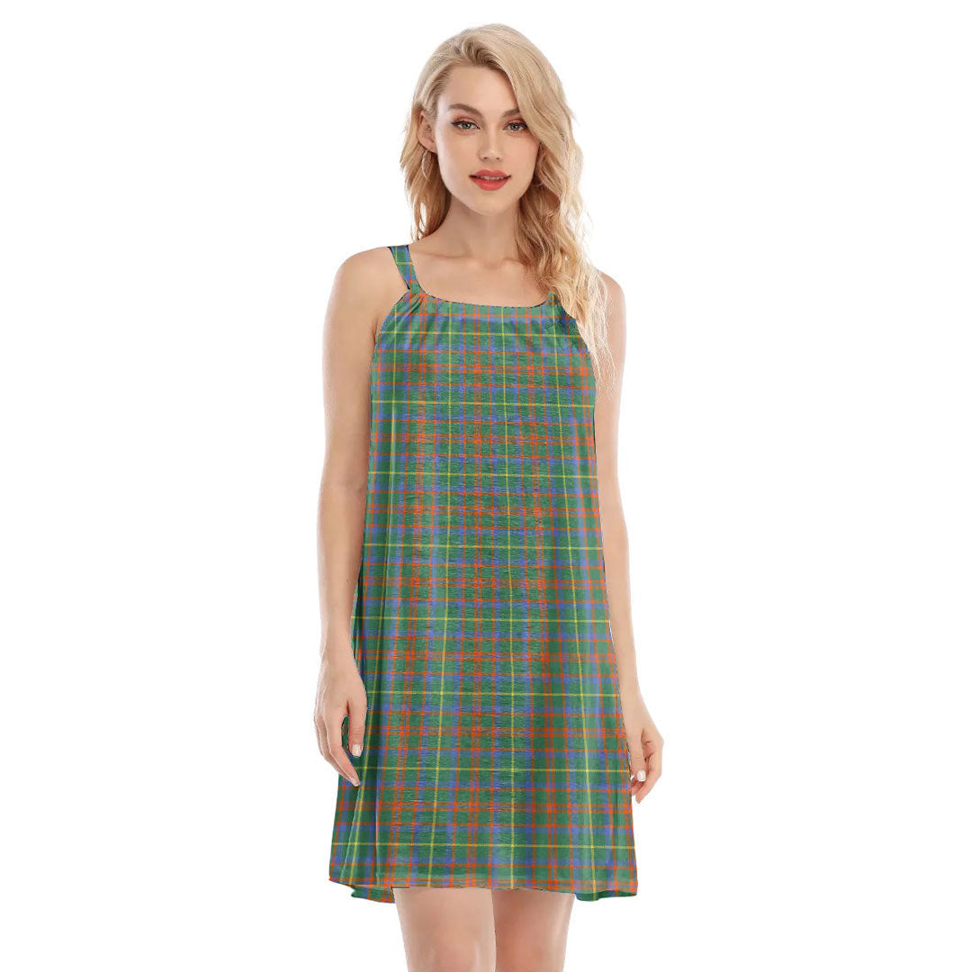 MacKintosh Hunting Ancient Tartan Plaid O-neck Cami Dress